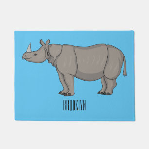 Cartoon-Illustration Fußmatte