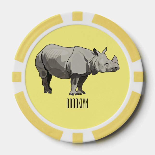 Cartoon-Illustration Pokerchips (Vorderseite)