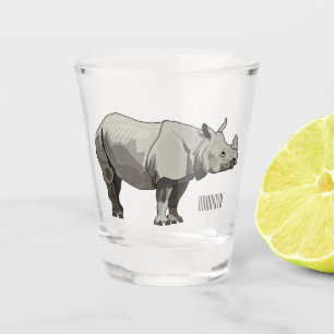 Cartoon-Illustration Schnapsglas
