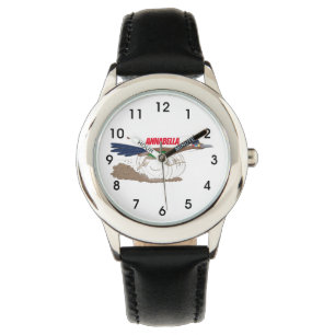 Cartoon-Illustration von Funny Roadrunner Armbanduhr