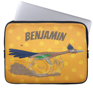Cartoon-Illustration von Funny Roadrunner Laptopschutzhülle