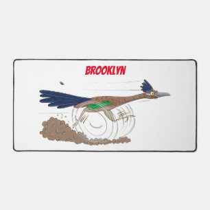Cartoon-Illustration von Funny Roadrunner Schreibtischunterlage