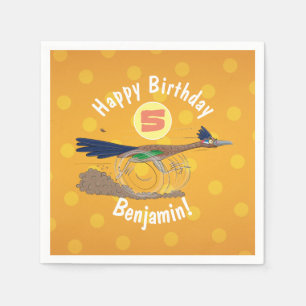 Cartoon-Illustration von Funny Roadrunner Serviette