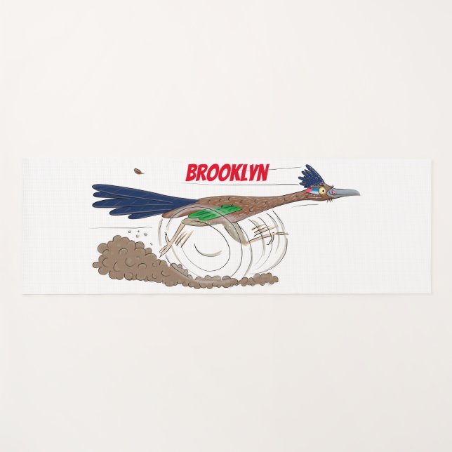 Cartoon-Illustration von Funny Roadrunner Yogamatte (Vorderseite (Horizontal))