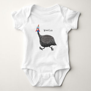 Cartoon-Illustration von guineischen Vögeln Baby Strampler