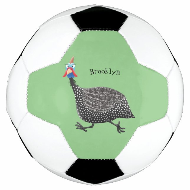 Cartoon-Illustration von guineischen Vögeln Fußball (Vorderseite)