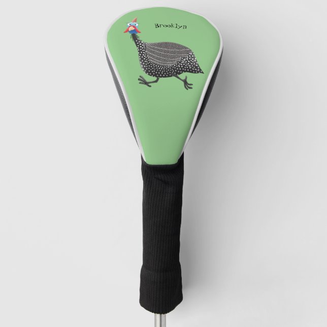 Cartoon-Illustration von guineischen Vögeln Golf Headcover (Vorderseite)