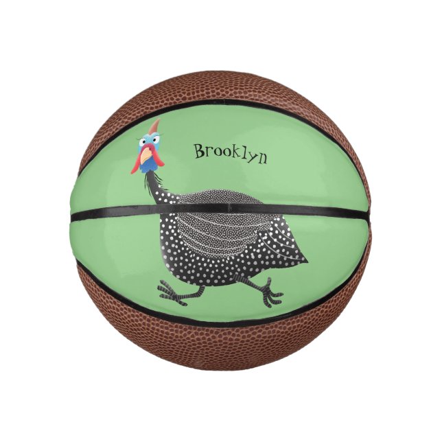 Cartoon-Illustration von guineischen Vögeln Mini Basketball (Vorderseite)