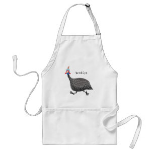 Cartoon-Illustration von guineischen Vögeln Schürze