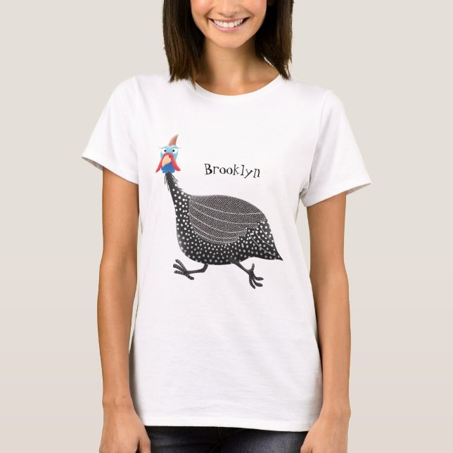 Cartoon-Illustration von guineischen Vögeln T-Shirt (Vorderseite)