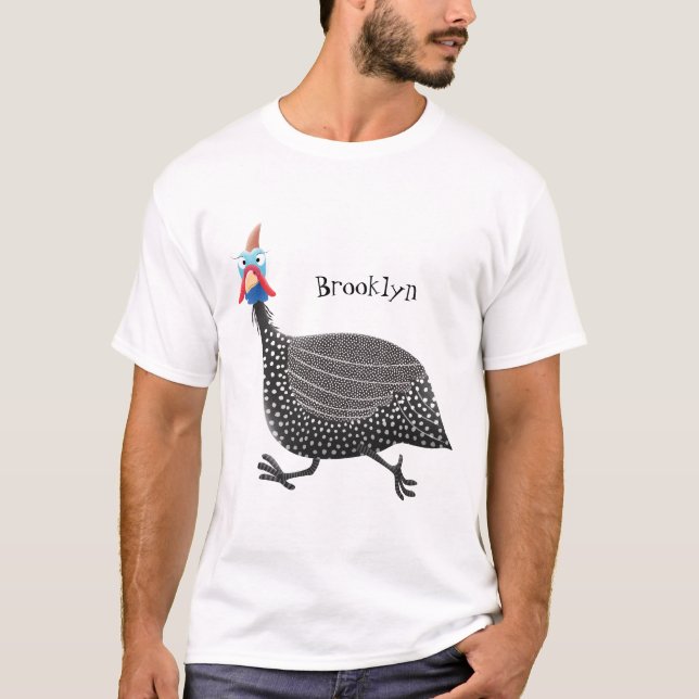 Cartoon-Illustration von guineischen Vögeln T-Shirt (Vorderseite)