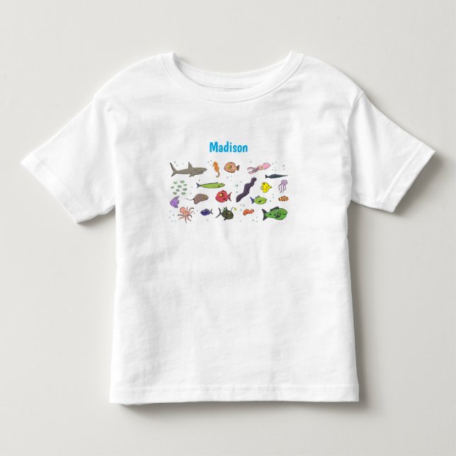 Cartoon-Illustration von Wolkenseebewohnern Kleinkind T-shirt (Vorderseite)