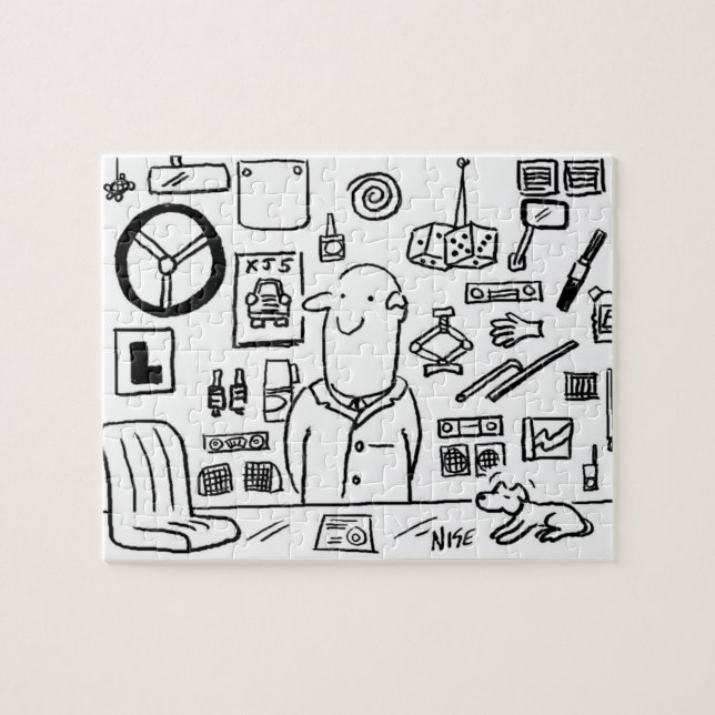 Cartoon im Kfz-Zubehör (Horizontal)