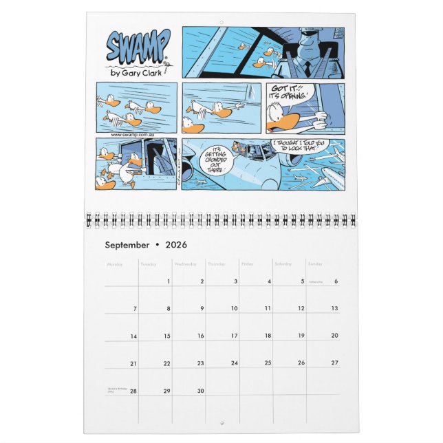 Cartoon im Luftverkehr 12 Monate Kalender (Sep 2026)