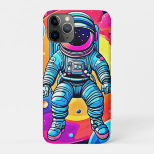 Cartoon im pulsierenden Weltraum Kunst: Astronaut  Case-Mate iPhone Hülle