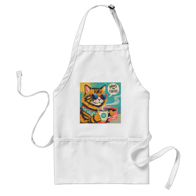 Cartoon im Retro-Stil mit überdimensionalem Sonnen Schürze (Vorne)