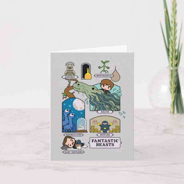 Cartoon in Lebensräumen Karte (Vorderseite)