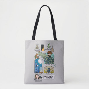 Cartoon in Lebensräumen Tasche