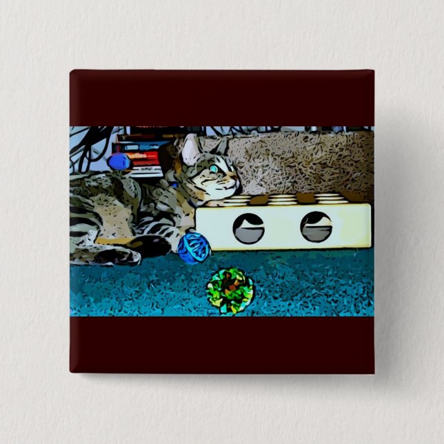 Cartoon Indigo Button (Vorderseite)