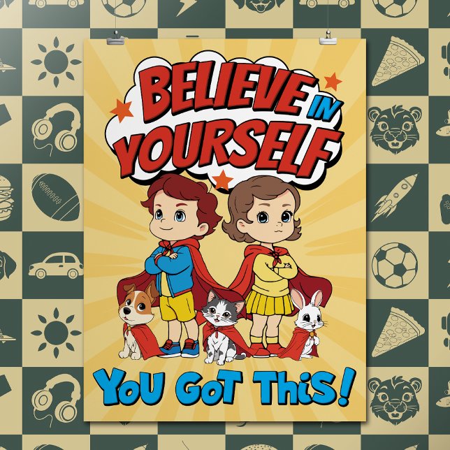 Cartoon Inspiration Zitat Comic Buchtypografie Poster (Von Creator hochgeladen)