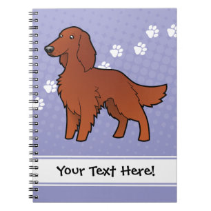 Cartoon Irisch / Englisch / Gordon / R&W Setter Notizblock