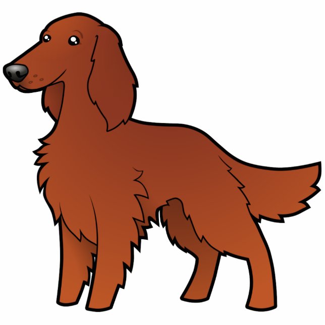 Cartoon irisch/Englisch/Setzer Gordons/R&W Fotoskulptur Magnet (Vorne)