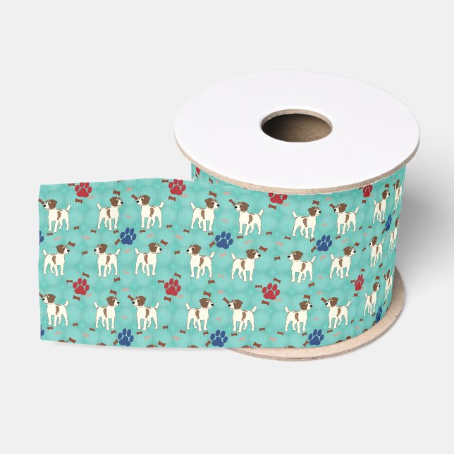 Cartoon Jack Russell Terrier Ripsband (Spule)