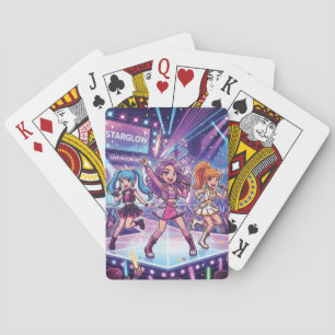 Cartoon JPop Mädchen Gruppe Spielkarten