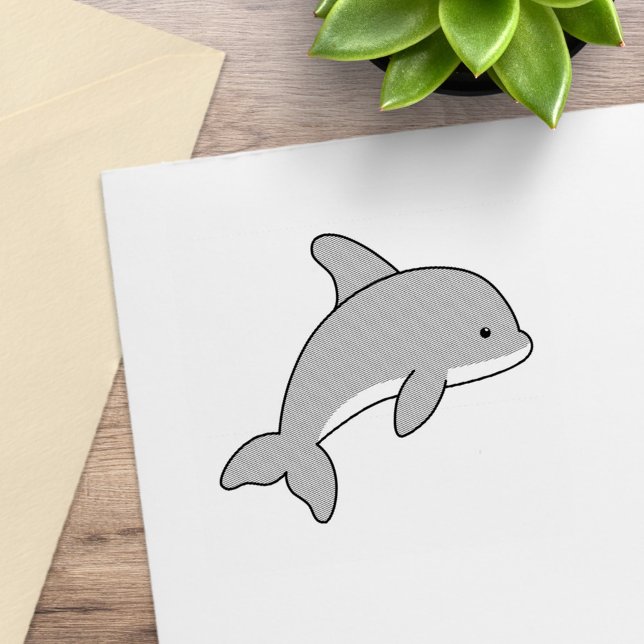 Cartoon Jumping Dolphin Gummistempel (Von Creator hochgeladen)