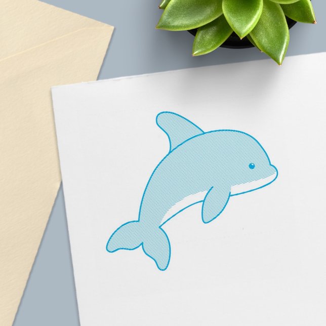 Cartoon Jumping Dolphin Permastempel (Von Creator hochgeladen)