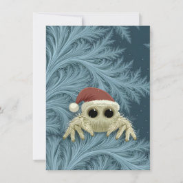 Cartoon Jumping Spider Christmas Cards Feiertagskarte