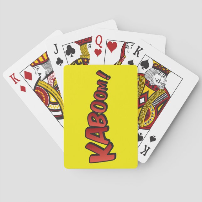 Cartoon Kaboom! Platsch Spielkarten (Rückseite)