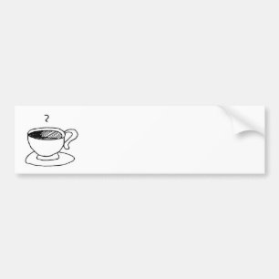 Cartoon Kaffee Cup Demitasse Niedlicher Cartoon Autoaufkleber