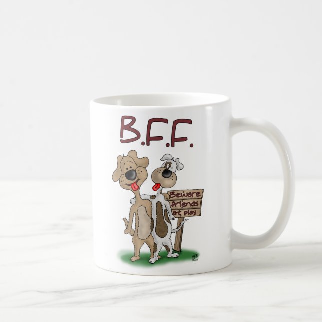 Cartoon-Kaffee-Tassen: Beste Freunde für immer Kaffeetasse (Rechts)