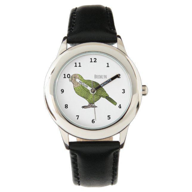 Cartoon Kakapo Armbanduhr (Vorderseite)