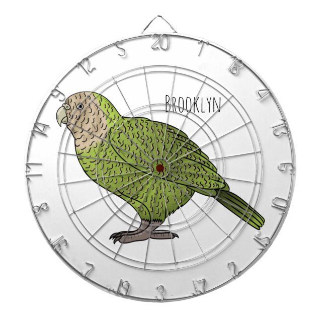Cartoon Kakapo Dartscheibe (vorne)