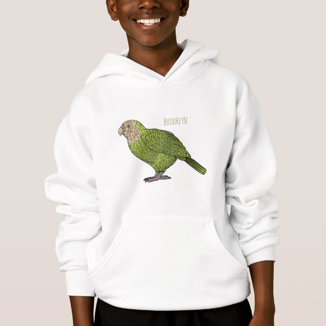 Cartoon Kakapo Hoodie (Vorderseite)