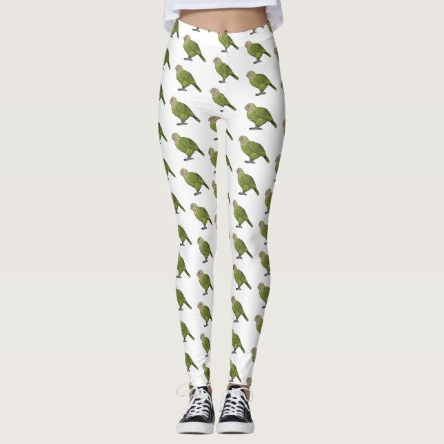 Cartoon Kakapo Leggings (Vorderseite)