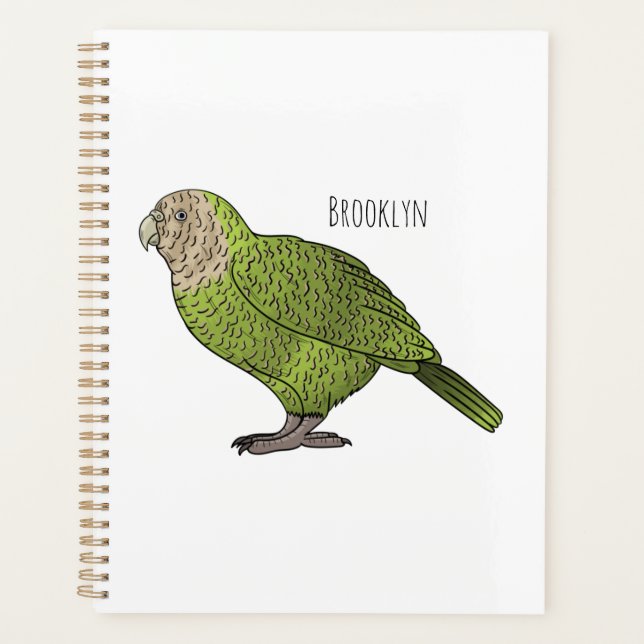 Cartoon Kakapo Planer (Vorderseite)