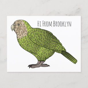 Cartoon Kakapo Postkarte