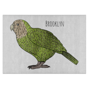 Cartoon Kakapo Schneidebrett