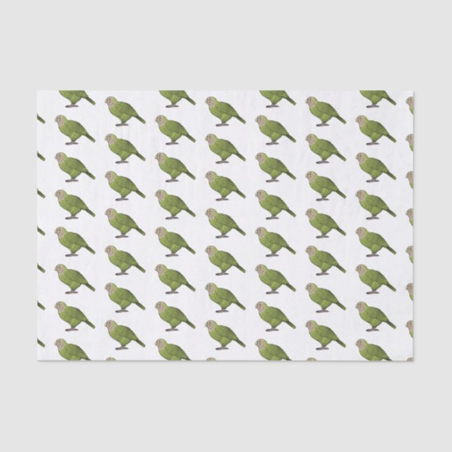 Cartoon Kakapo Seidenpapier (Vorderseite)