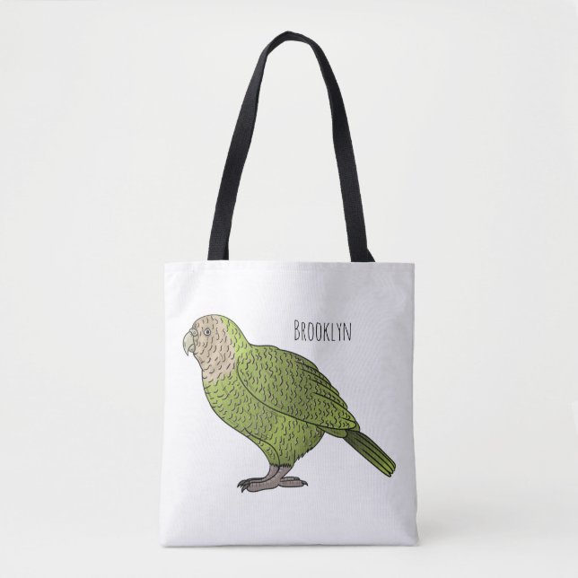 Cartoon Kakapo Tasche (Vorderseite)