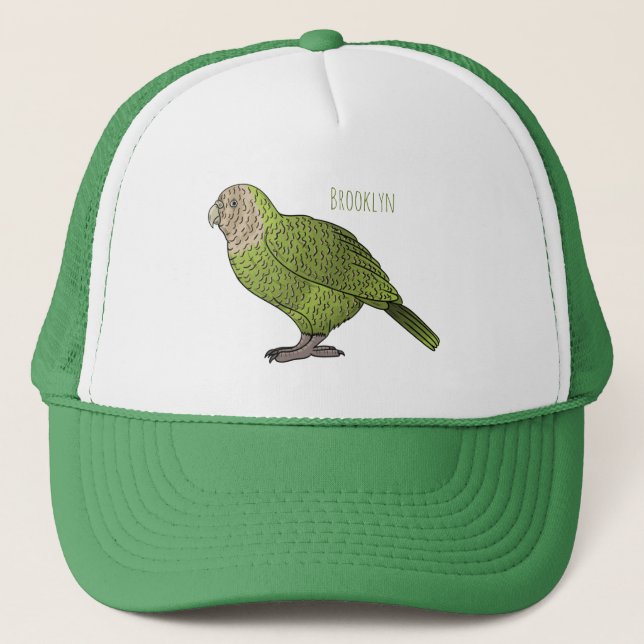 Cartoon Kakapo Truckerkappe (Vorderseite)