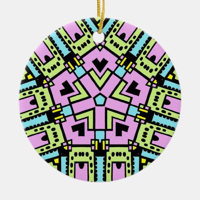 Cartoon Kaleidoskop 02 Keramik Ornament (Vorne)