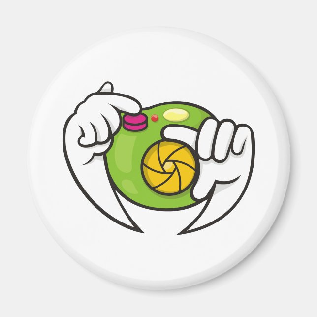 Cartoon-Kamera Magnet (Vorne)