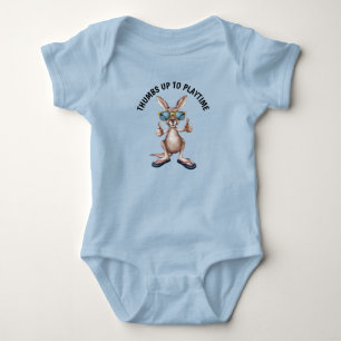 Cartoon Kangaroo Baby Strampler