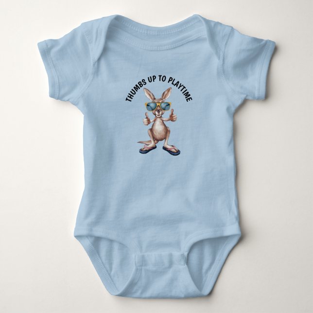 Cartoon Kangaroo Baby Strampler (Vorderseite)