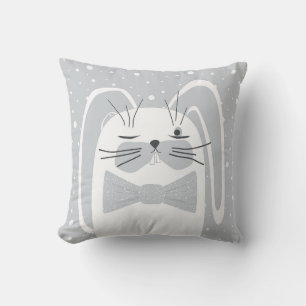 Cartoon Kaninchen, Symbol 2023. Kissen