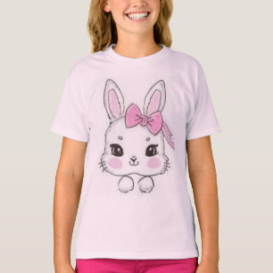 Cartoon-Kaninchen und rosa Bug T-Shirt